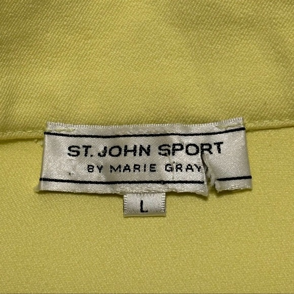 ST. JOHN PANTS SUIT YELLOW SIZE LARGE EXCELLENT CONDITION - Picture 2 of 15